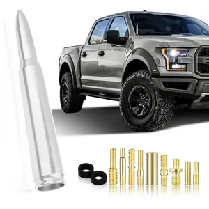 Car Bullet Antenna, Truck Exterior Decoration Accessories Car Vehicle Replacement Antenna Compatible with GMC Sierra Chevy Silverado Dodge Ram Ford F150 RAM 1500 GMC Heavy Duty Pickup Trucks Accessories