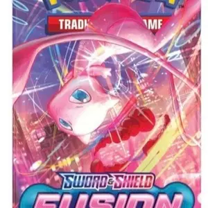 Fusion Strike Booster Pack - Sword & Shield Trading Card Game Single Booster Pack Featuring Dynamic Pink Design