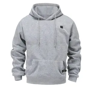 2026 Men's Heated Hoodie USB Electric Hooded Pullover Lightweight Warm Outdoor Winter Jacket Tops Black Casual Streetwear Long Sleeve Tech Wear Comfortable Commuter, winter sweater, men cardigan, casual knit