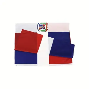 1pc 90*150cm 3x5fts Dominica National Flags Banner Dominican Republic Flag, Outdoor Holiday Decoration, Yard Decoration, Theme Party Decoration
