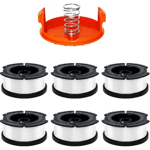 Weed Eater String Compatible with , 30ft 0.065" (AF-100) Autofeed String Trimmer Line Replacement Spool for  Trimmer Line, 6 Spools & 1 Cap