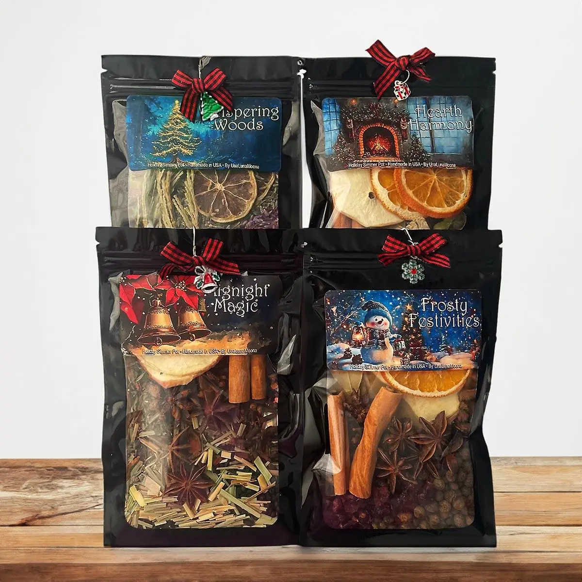 Holiday Simmer Pot Kits - Stovetop Potpourri - Simmering Potpourri - Christmas Simmer Pot - Autumn - Fall - Winter - Yule - Gift Scented