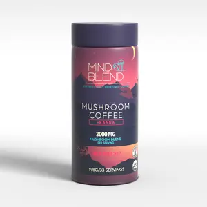 Mind Blend Mushroom Coffee with Kanna, 33 Servings, Lion's Mane, Cordyceps, Kanna & More for Stress and Cognition, USDA Organic | Made in the USA | Adaptogens Supports Energy, Gut Health, Mental Focus