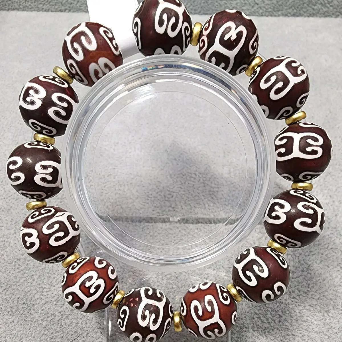 Ceramic Hand Painted DZI Bracelet