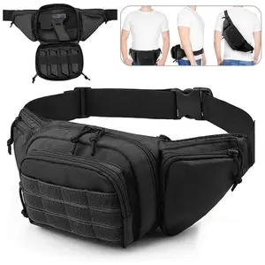 ConcealedCarryFannyPackHolsterPistolWaistPouchGunBagWithMagazinePouch