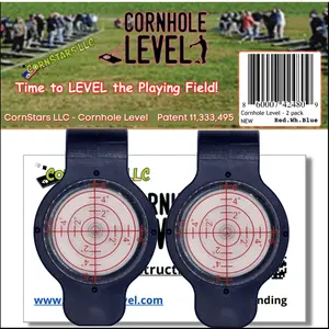 Outdoor Cornhole Level Accessory - 2 Pack - Red.White.Blue