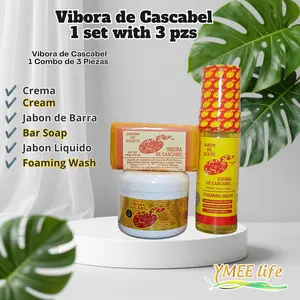 1-Set Rattlesnake Oil Body Care Set - Cream Moisturizer, Bar Soap Cleanser, Hydrating Foaming Body Wash