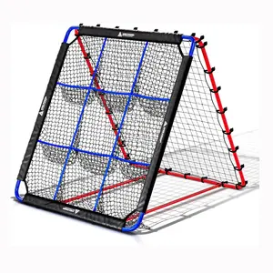 Baseball and Softball Rebounder Net, 9-Zone Adjustable Angle Trainer for Hitting and Throwing Practice, Backyard Training Net