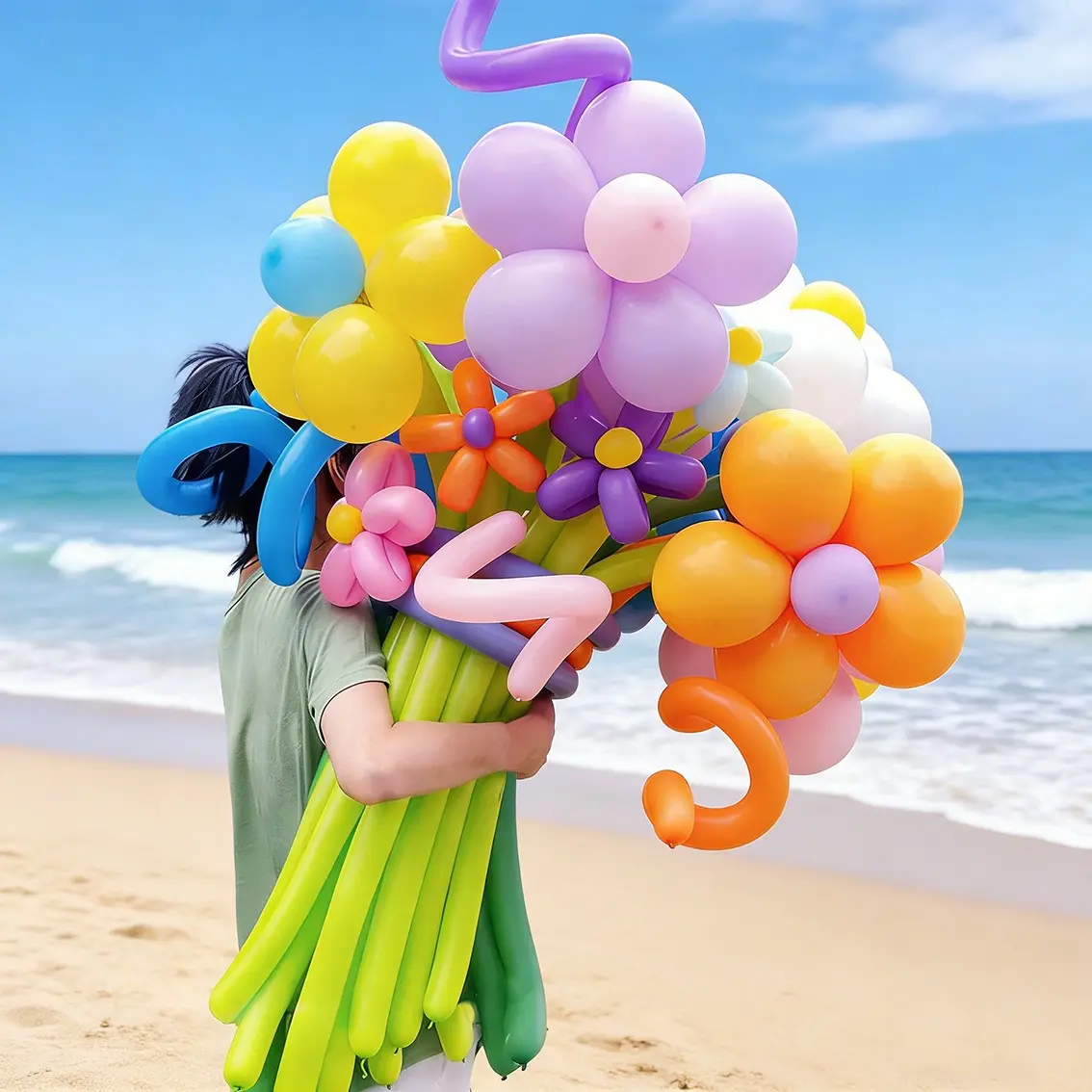 Daisy Birthday Balloon Set, DIY Flower Bouquet Kit, Picnic Decoration, Party Setup, Floral Arrangement Supplies