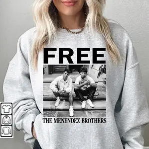 Free The Menendez Brothers 2024 Sweatshirt, 80s Erik & Lyle Tee, True Crime Fan Gift, Retro Monster Sweatshirt T1, Murderabilia Sweatshirt