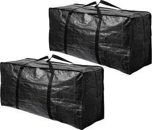 68.5 GAL 2 Pack XXL Jumbo Extra Large Heavy Duty Stronger Handles Storage Bags Moving Totes Zippered Reusable Wrap Around Handle Storage Totes