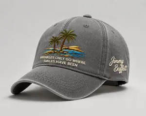 Embroidered Jimmy Buffett Wrinkles Only Go Where Smiles Have Been Baseball Cap, Jimmy Buffett Hat, 80s Vibe Summer Music Hat, Gift For Women, Trend Inspired Night Sky Fashion Statement