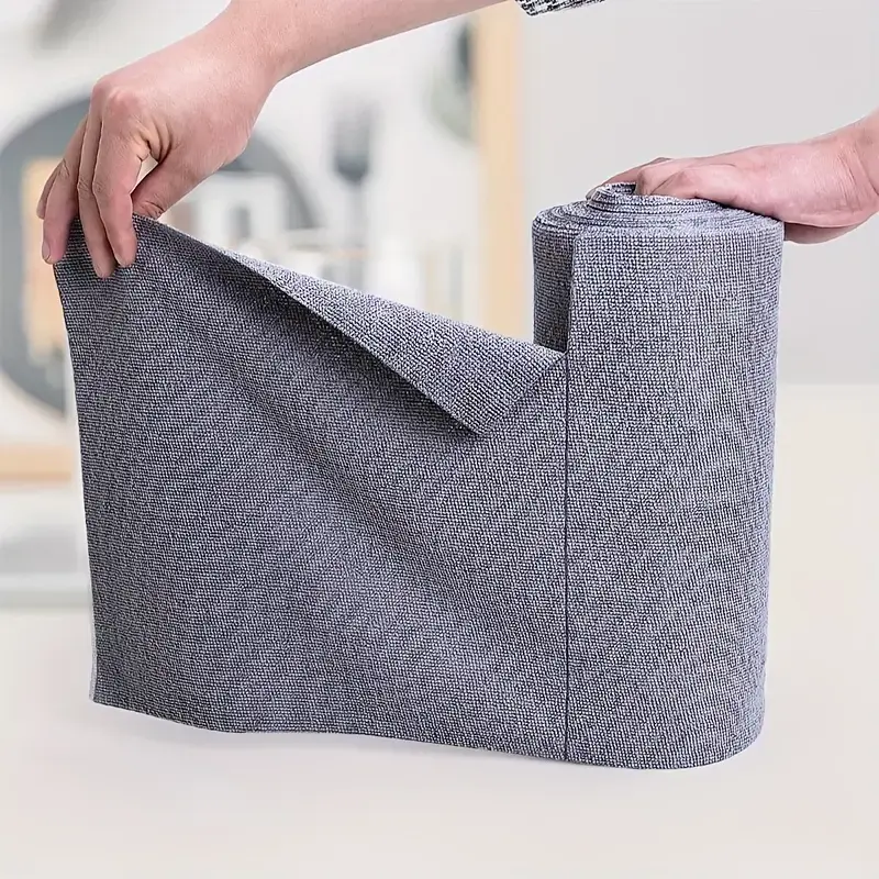 Reusable Microfiber Cleaning Rags Roll, 20 Sheets Per Roll, Hand-Tearable Cleaning Cloths, Washable Car Soft Cloth, Multi-Purpose Absorbent Wipes