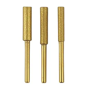 6 Piece Electric Chain Sharpener Set, Includes 1/8 Inch Shank Electric Grinding Heads, Compatible with Dremel Echo Poulan, Chain Saw, Diamond Grinding Bits