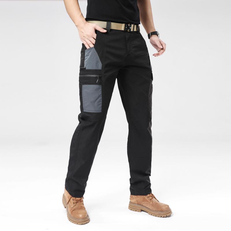 4Pack Men's Tactical Cargo Work Pants, Multi-Pocket Straight Leg Utility Trousers, Outdoor & Workwear | 1/ 2/3/4-pacs