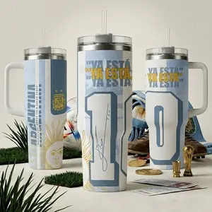 Argentina Leo #10 Signature Insulated Tumbler with Lid and Straw, 20oz & 40oz