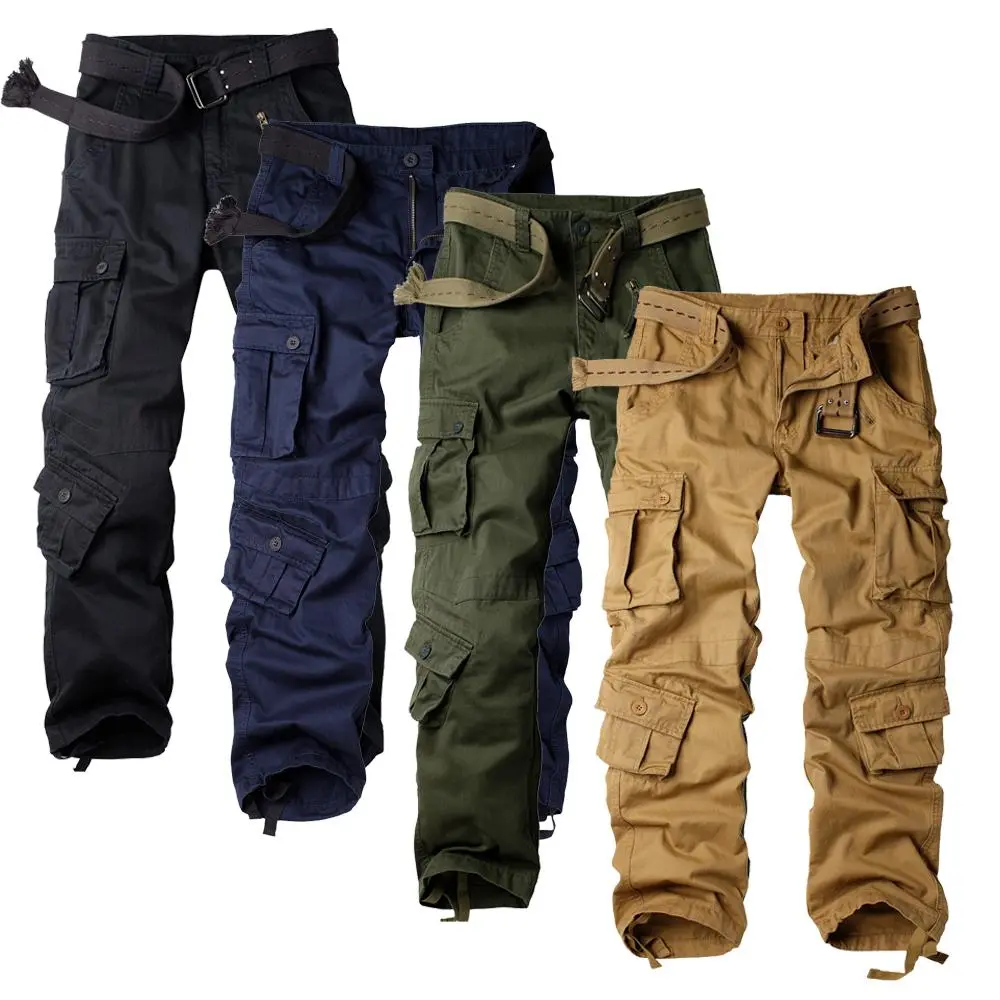 2026 Men's Cotton Cargo Pants With 8 Pockets Camo Pants Outdoor sports Cargo Work Pants(No Belt)