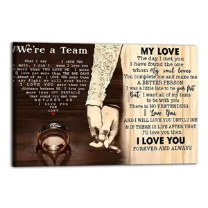 Love And Partnership couple Themed Aesthetic Room Poster Canvas Poster, Cute And Vibrant Poster for Bedroom, Dorm, Gaming Setup