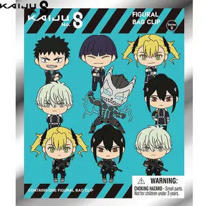 1PC Monster No.8 3D Official Licensed Monster No.8 3D Bubble Bag Clip Surprise Blind Box Keychain Accessory Party Supplies Randomly Selected One Sōjirō Hoshina Kafka Hibino Kikushino Shinomiya Action Figure Model Halloween Christmas Birthday Party Gift