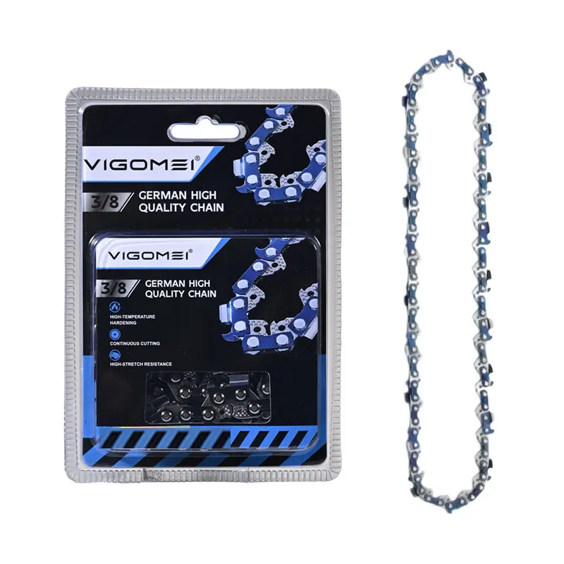 Vigomei Replacement Chainsaw Chain, Optional Sizes 16", 18", 20", 22", 24", Standard 3/8" LP Pitch & .058" Gauge, Sharp Wear-Resistant Cutting Teeth, Universal Spare Saw Chain for Garden Pruning, Firewood Cutting and Outdoor Logging Tasks（1pc）