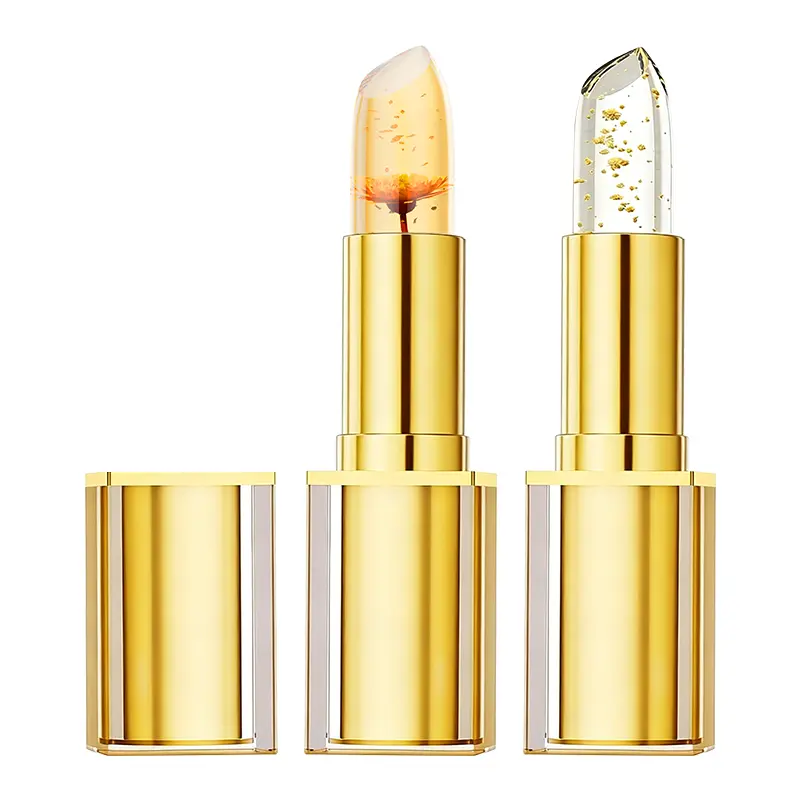 Luxury Transparent Petal Temperature-Changing Lipstick Set - Waterproof, Long-Lasting, Lightweight, Glossy Lip Tint with Lip Balm and Moisturizer