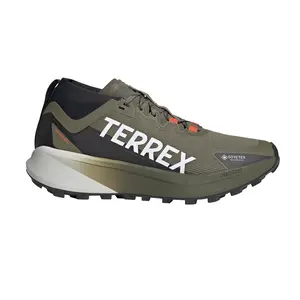 adidas Mens Terrex Agravic Gtx Trail Running Sneakers Shoes - Green, White
