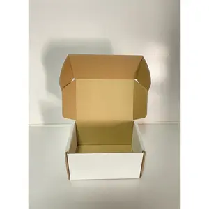 6x4x3 Shipping Boxes Set of 50, White Small Corrugated Cardboard Box, Mailer Box