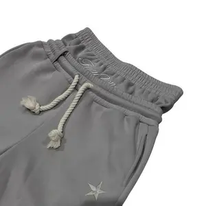 2025 new popular five-pointed star printing series teen couple casual fake two-piece wide-leg pants heaven eclipse pattern seam yoga training pant cargo sweatpants