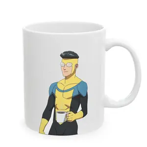 Invincible Meme Mug, Superhero Coffee Cup, Comic Inspired Drinkware, Animated Series Gift for Fans Teens Adults