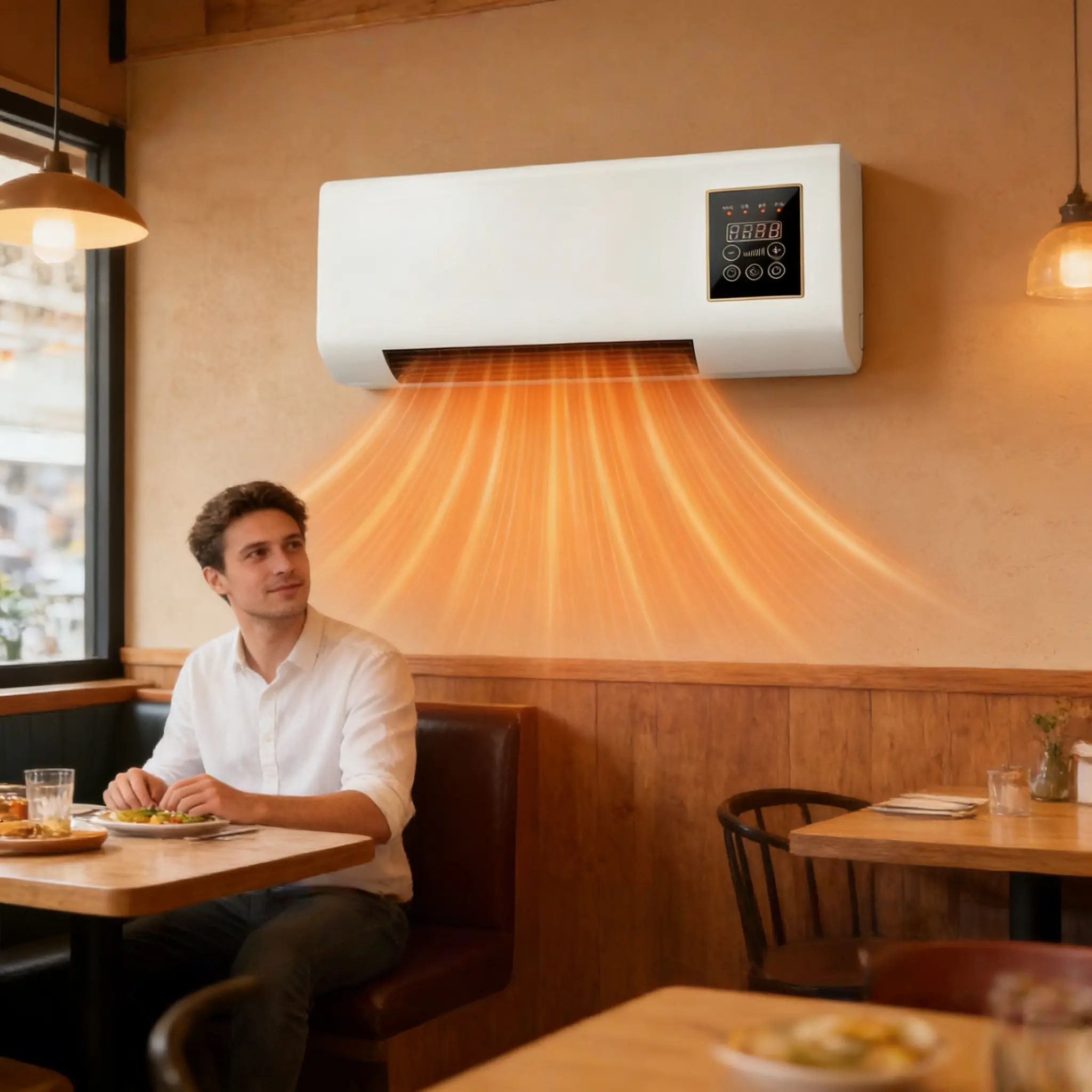 Wall-Mounted Thermostat for Home Heating and Cooling Systems