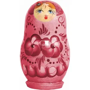 G.Debrekht  Russia Nested Dolls Lady Bug 5 Nest Doll 3 in.