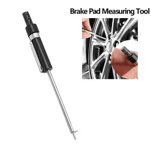 Brake Pad Thickness Gauge Stainless Steel ABSScale Tester for Internal External Pads Category 6mm Base Plate Measurement Tool