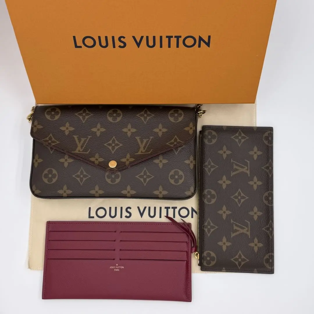 Pre-owned Louis Vuitton Pochette Félicie Monogram Canvas (3 in 1 Chain Bag)