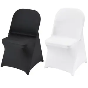 50/100Pcs Stretch Spandex Folding Chair Covers Universal Fitted Removable Washable Protective Slipcovers for Wedding Holiday Banquet Party Celebration Dining