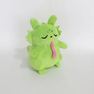Kawaii Rain World Slugcat Plush Toy with Red Eyes