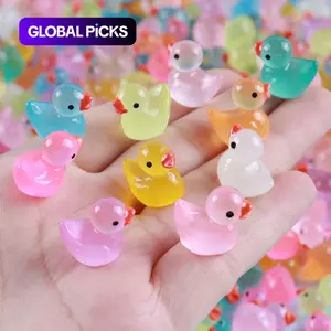 15/25/50/100 Pcs Mini Luminous Glow in the Dark Ducklings, DIY Resin Toys for Phone Case Landscape and Potted Plant Decoration, Handmade Home Décor Ornaments and Birthday Gifts #GLOBAL PICKS