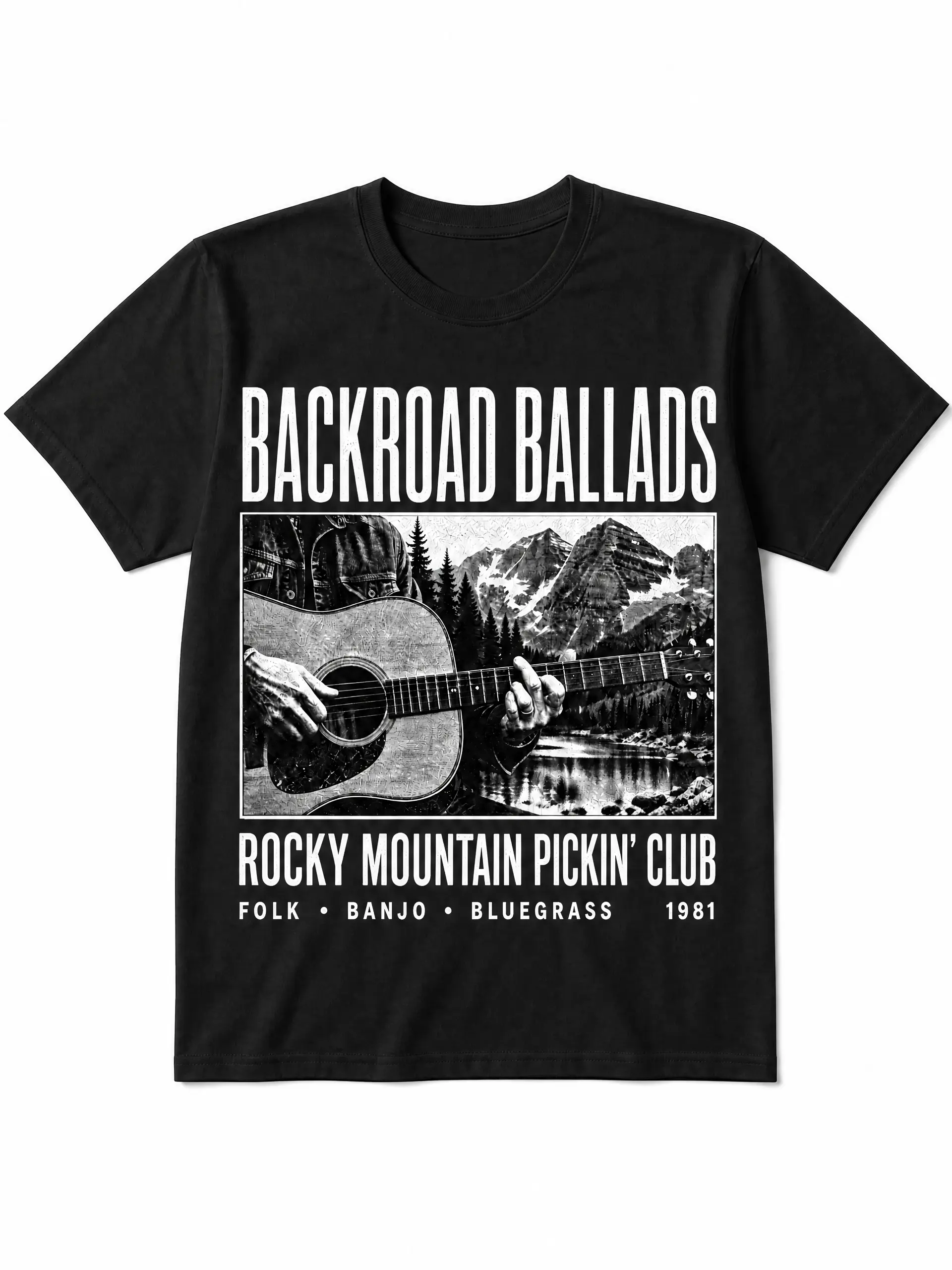 Men's Vintage Guitar Graphic T-Shirt, Oversized Relaxed Fit Casual Streetwear Top, 200g Cotton Short Sleeve Crewneck, Shortsleeve, Classic, Aesthetic, Outdoor