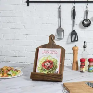 Paddle Style Wood Cookbook/Tablet Stand