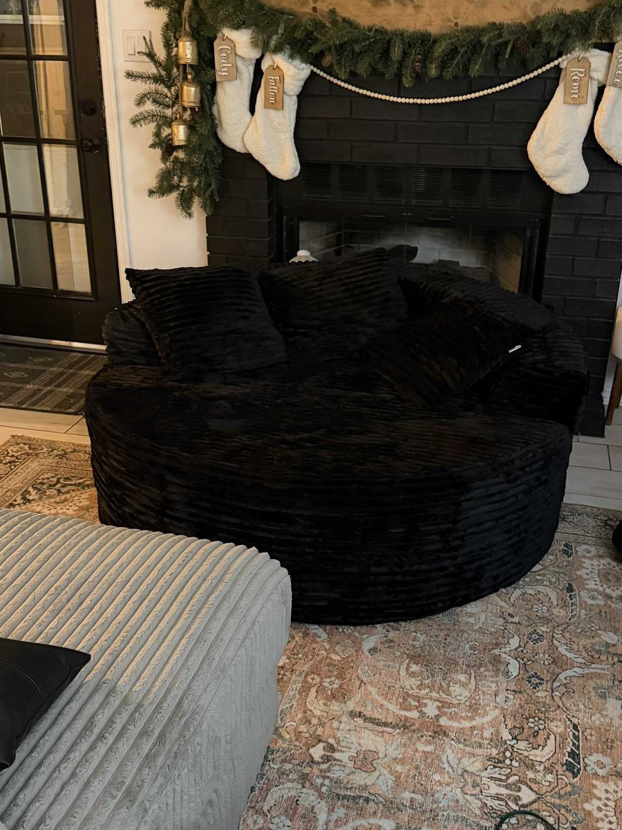 Item: Black Plush Corduroy