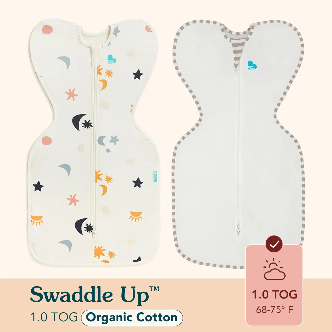 Swaddle Up™ Baby Swaddle, 1.0 TOG Organic Cotton - Arms Up Swaddle for Newborns