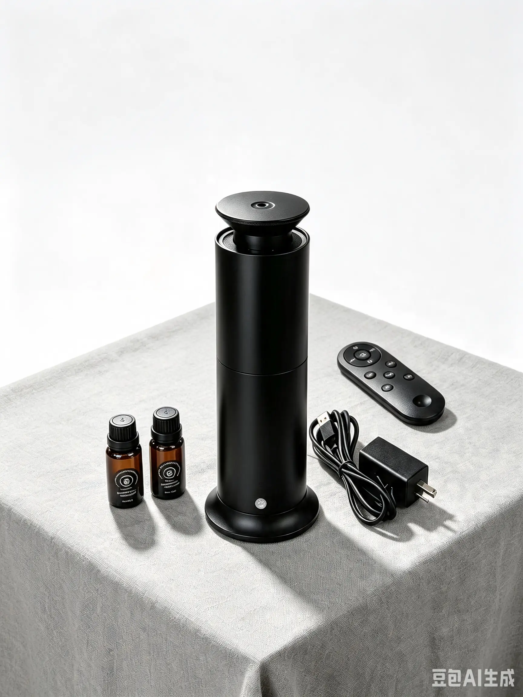 Waterless aromatherapy diffuser set, aromatherapy diffusion exploration kit, coverage up to 850 sq ft, home cool mist diffuser, birthday and holiday gift, rechargeable, with remote, night light, and two bottles of essential oil