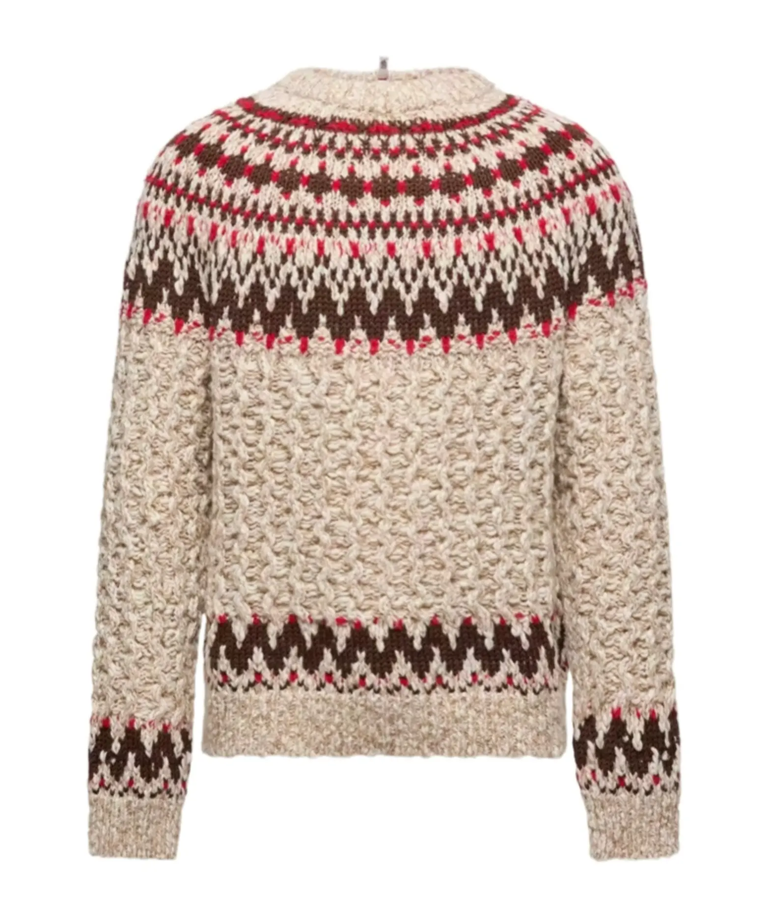 Moncler Grenoble Geometric Jacquard Wool Multi-Color Sweater (MSRP: $1,230)