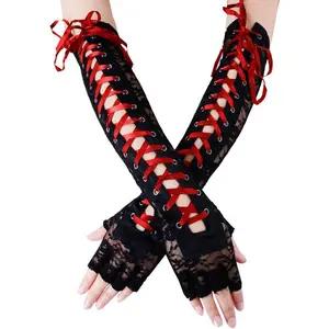 Embrace the Enchantment with These Steampunk Elbow Lace-Up Gloves