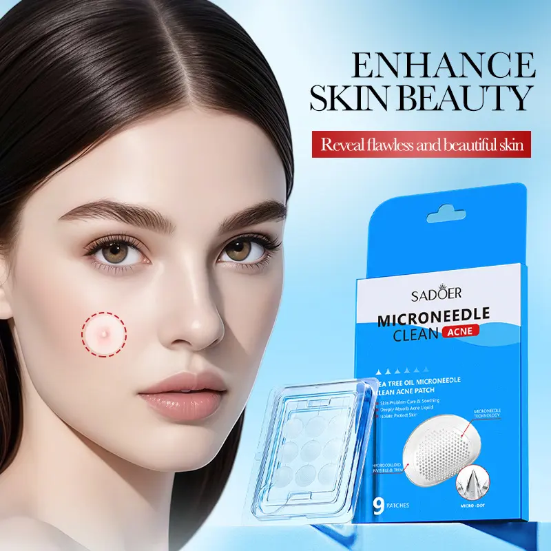 Vitamin B3 Micro Needle Acne Patch 9 Pieces Portable Daily Skin Care Gentle Invisible Spot Cover Stickers Travel Friendly Acne Pimple Patches