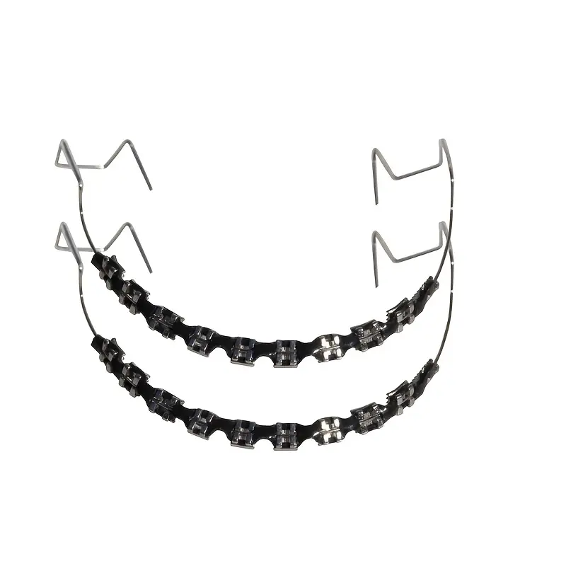 Colorful Hook Temporary Teeth Decoration withWire,Metal Bracket & Correction Ligature -EasterStyle Dental Student Practice Props Oral Masks Blue boxing equipment oral use stainless steel temporary veneer metal dental brace durable dental material