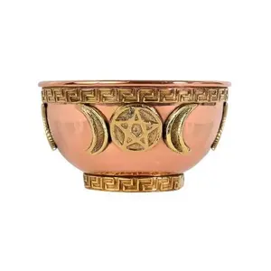 Triple Moon Copper Offering Bowl 3"D (Cuenco Ritual de Triple Luna)