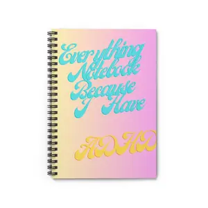 Colorful ADHD Spiral Notebook - Creative Journal for Thoughts, School, Organizing, Gifts, Mindfulness