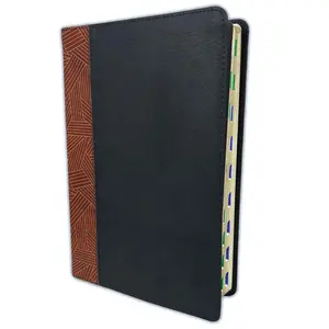 Biblia de Estudio RV1960 imitacion piel tostado y negro con indice