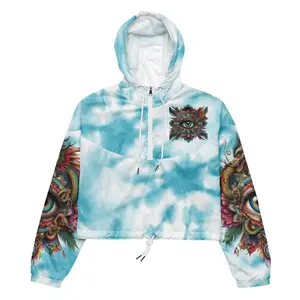 Women's Cropped Da Watchers Windbreaker - Breathable Lightweight Outdoor Jacket