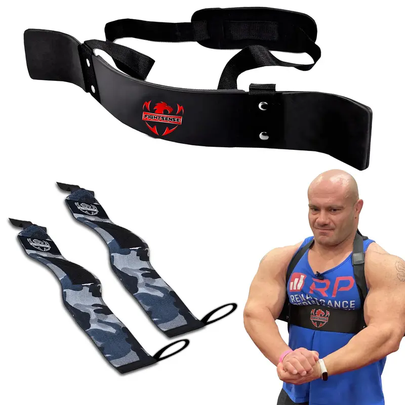 FIGHTSENSE Arm Blaster Biceps Curl Triceps Muscle Isolator with  Wrist Wraps (Pair) - Ideal for Squats, Powerlifting Home Gym Equipment Gym Workout